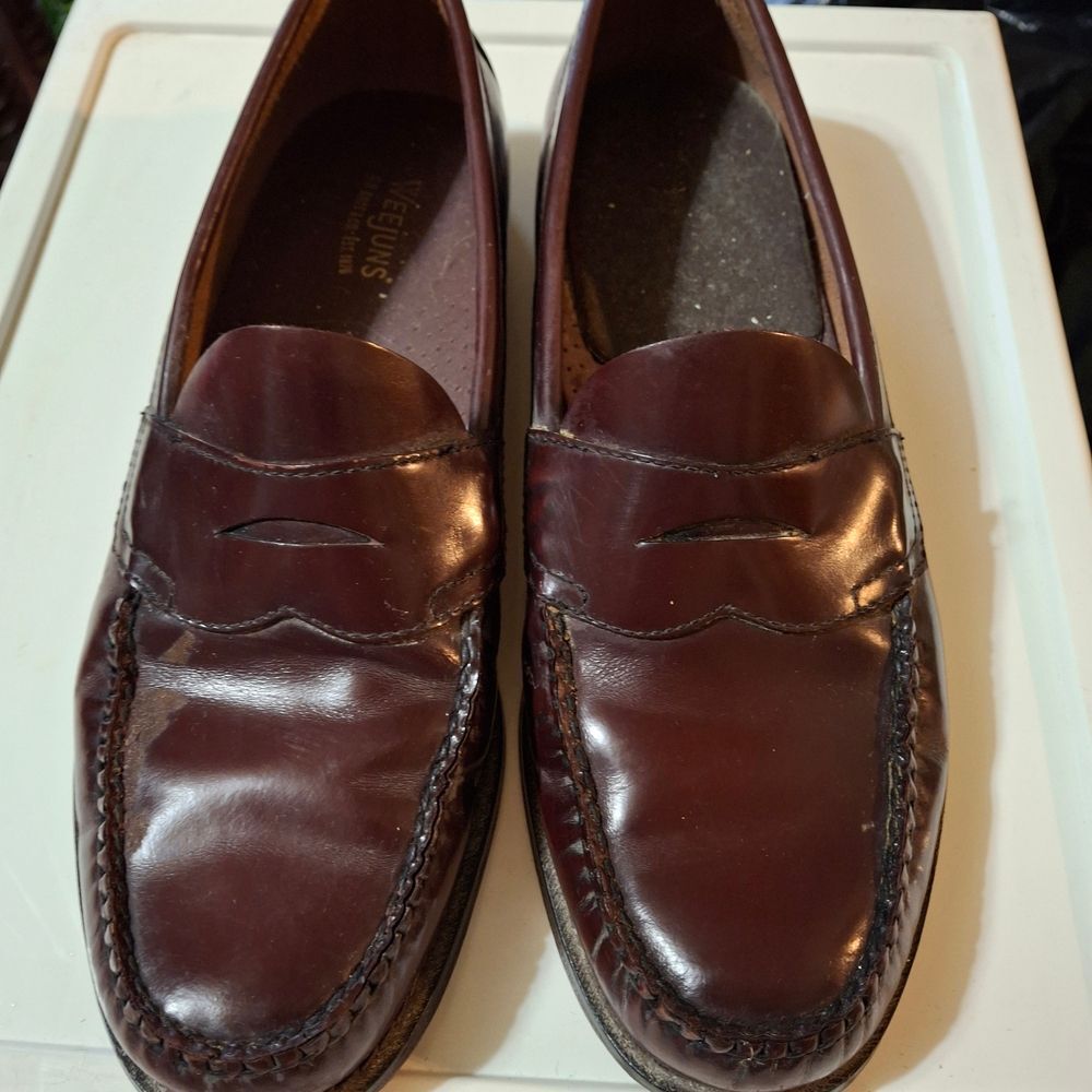 Brown Leather Loafers by G H Bass Weejins 10D